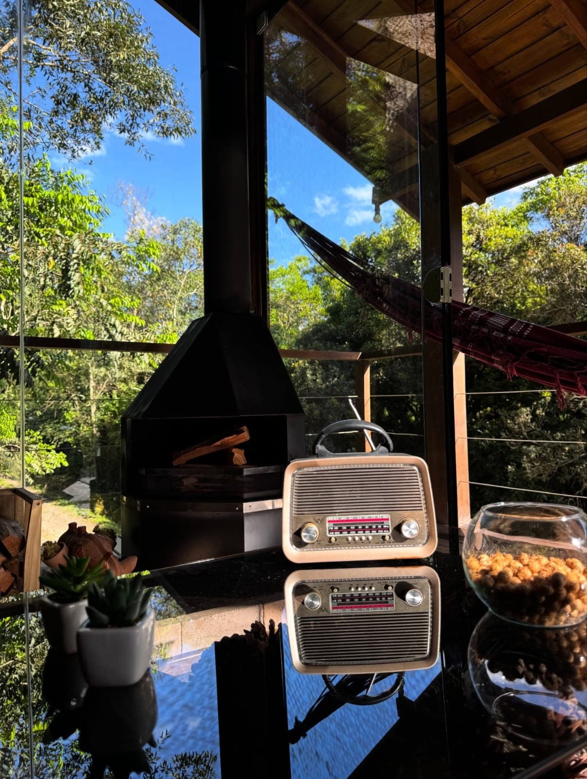 Ambiente natural ao redor da hospedagem